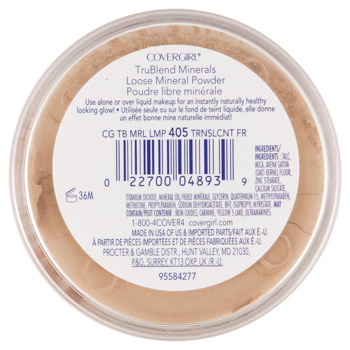 slide 5 of 5, Covergirl truBLEND Loose Powder 405 Translucent Fair, 0.63 oz