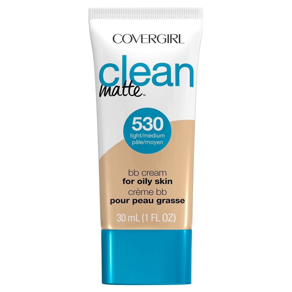 slide 3 of 3, Covergirl COVERGIRL Clean Matte BB Cream For Oily Skin, Oil- Free Finish BB Cream, 1 Fl Oz, Bb Cream Foundation, No Clogged Pores, Evens Skin Tone and Hides Blemishes, Water Based Foundation, Easy Application, 30 ml