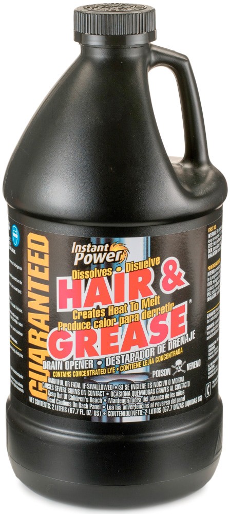 slide 2 of 3, Instant Power Hair And Grease Drain Opener, 2 liter