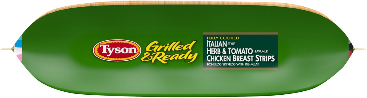 slide 3 of 7, Tyson Grilled & Ready Italian Herb & Tomato Chicken Breast Strips, 22 oz