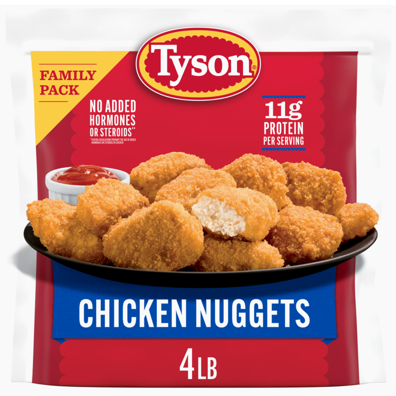 slide 4 of 4, Tyson Frozen Chicken Nuggets Family Pack, 4 lb, 4 lb