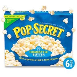 Pop-Secret Homestyle Butter Flavor Microwave Popcorn, 6 ct 3.2 oz Sharing Bags