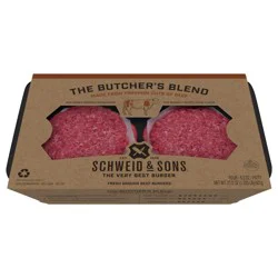Schweid & Sons Beef Burgers, Fresh Ground, Butcher's Blend
