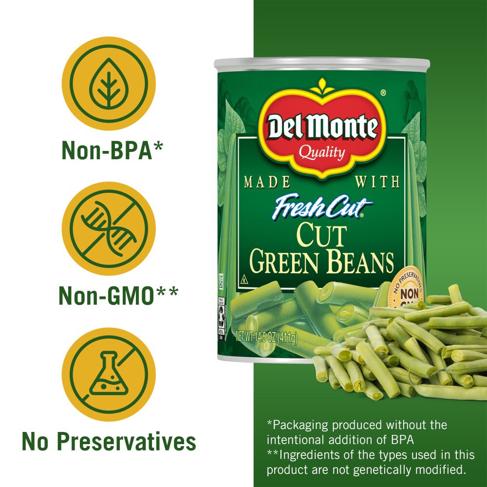 slide 4 of 6, Del Monte Blue Lake Cut Green Beans 14.5 oz Can, 14.5 oz