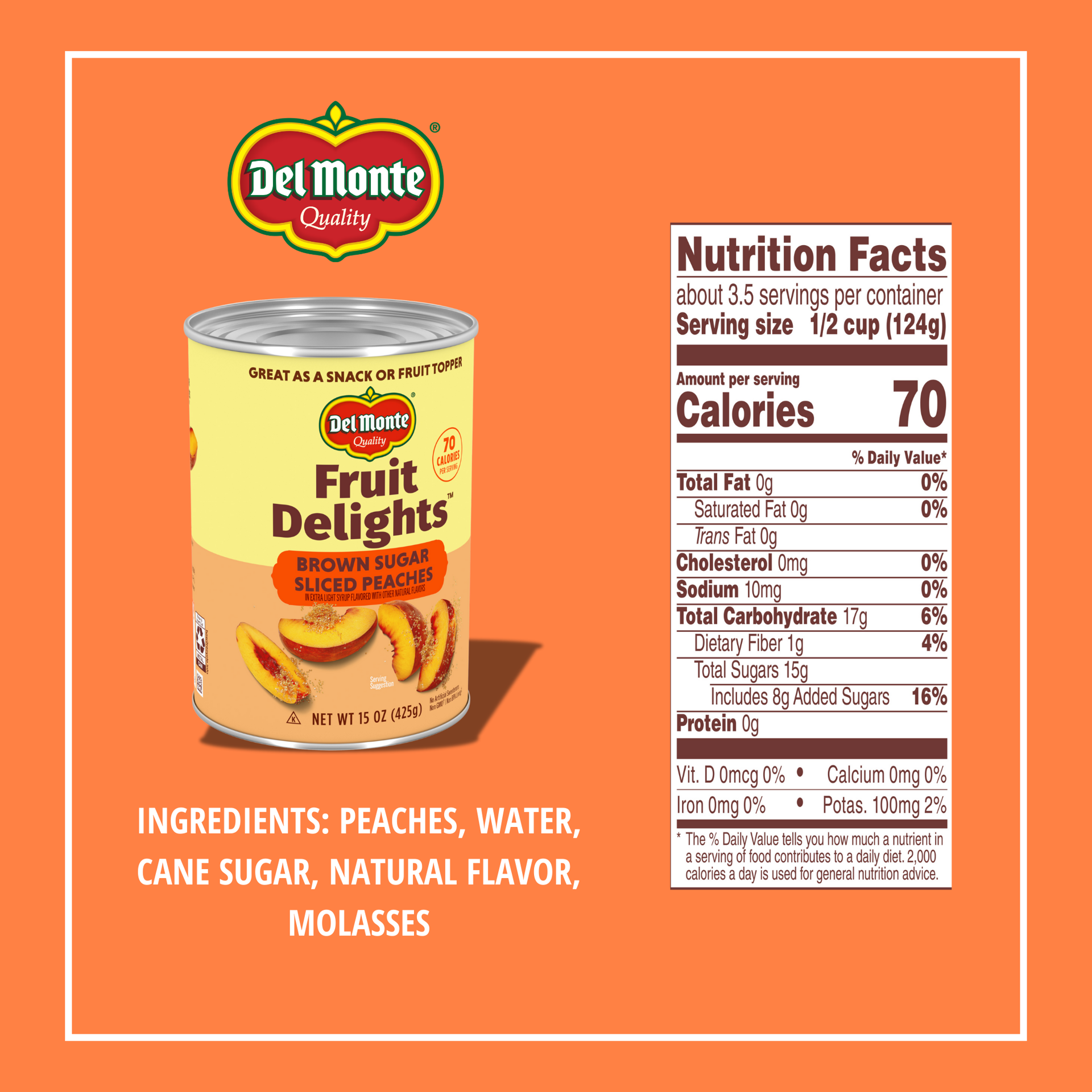 slide 4 of 5, Dm Sliced Peach Brown Sugar Xl, 15 oz