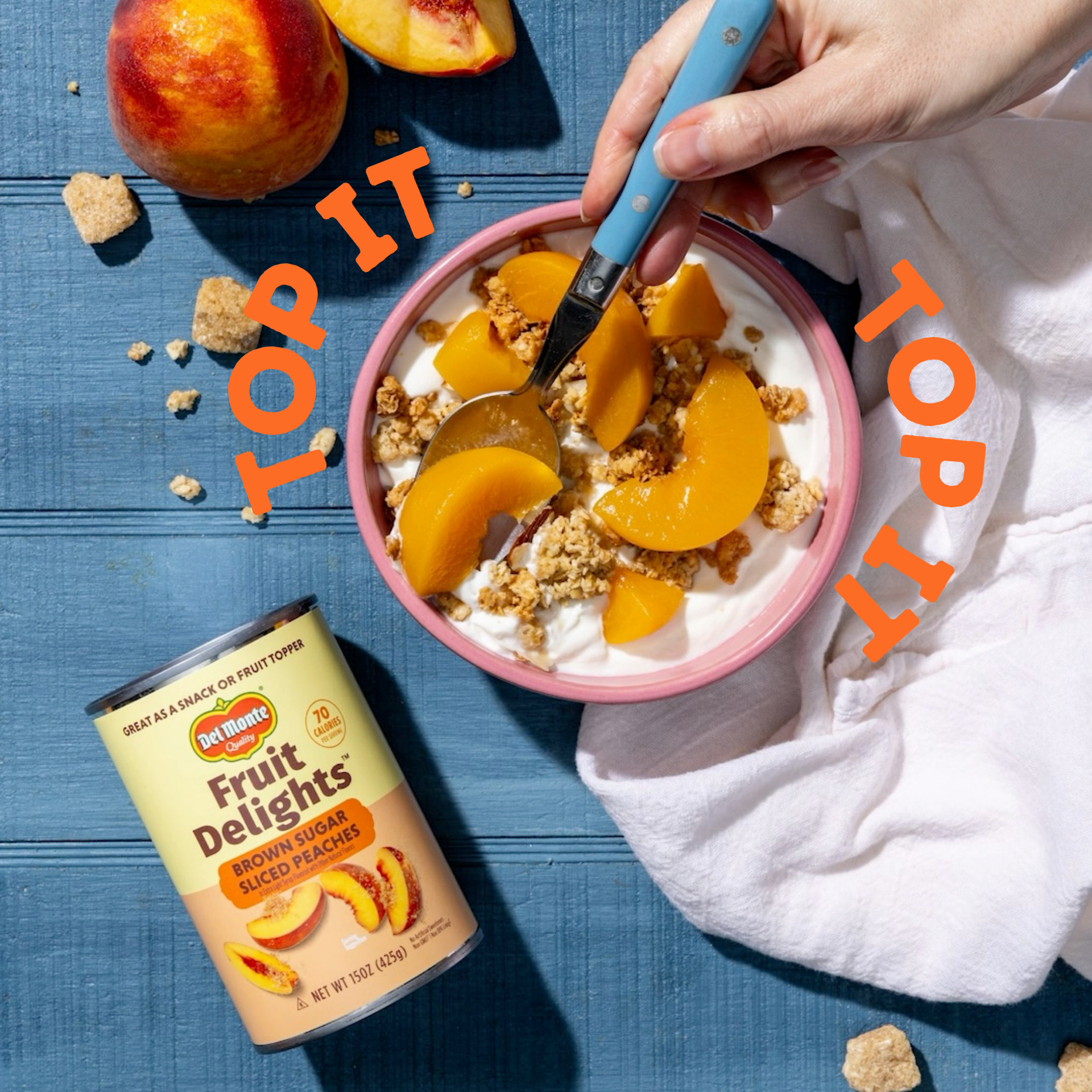 slide 3 of 5, Dm Sliced Peach Brown Sugar Xl, 15 oz