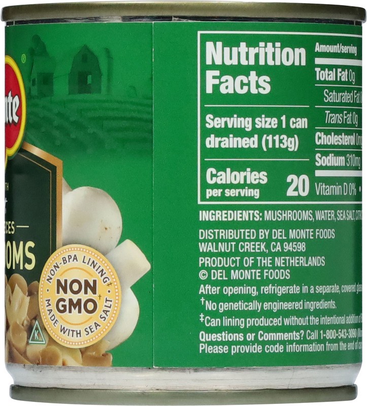 slide 2 of 5, Del Monte Fresh Cut Stems & Pieces Mushrooms 4 oz, 4 oz