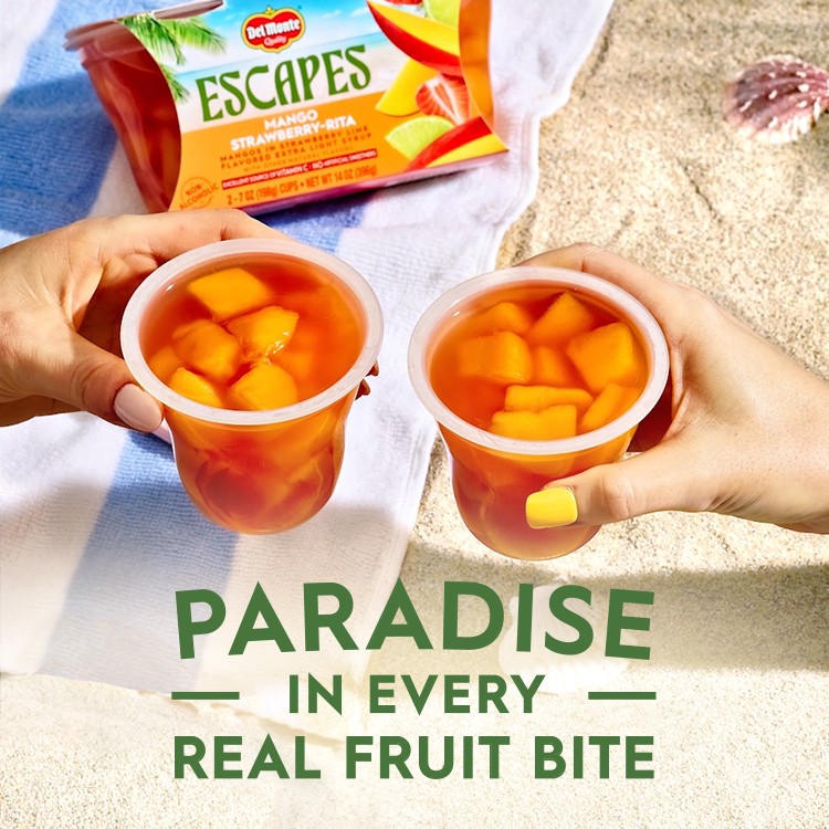 slide 4 of 5, Del Monte Escapes Mango Strawberry-Rita 2 - 7 oz Cups, 2 ct