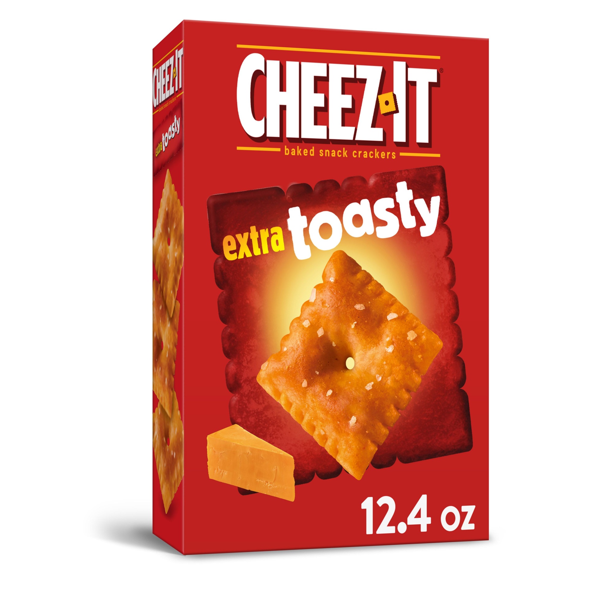 slide 1 of 3, Cheez-It Extra Toasty Cheese Crackers, 12.4 oz