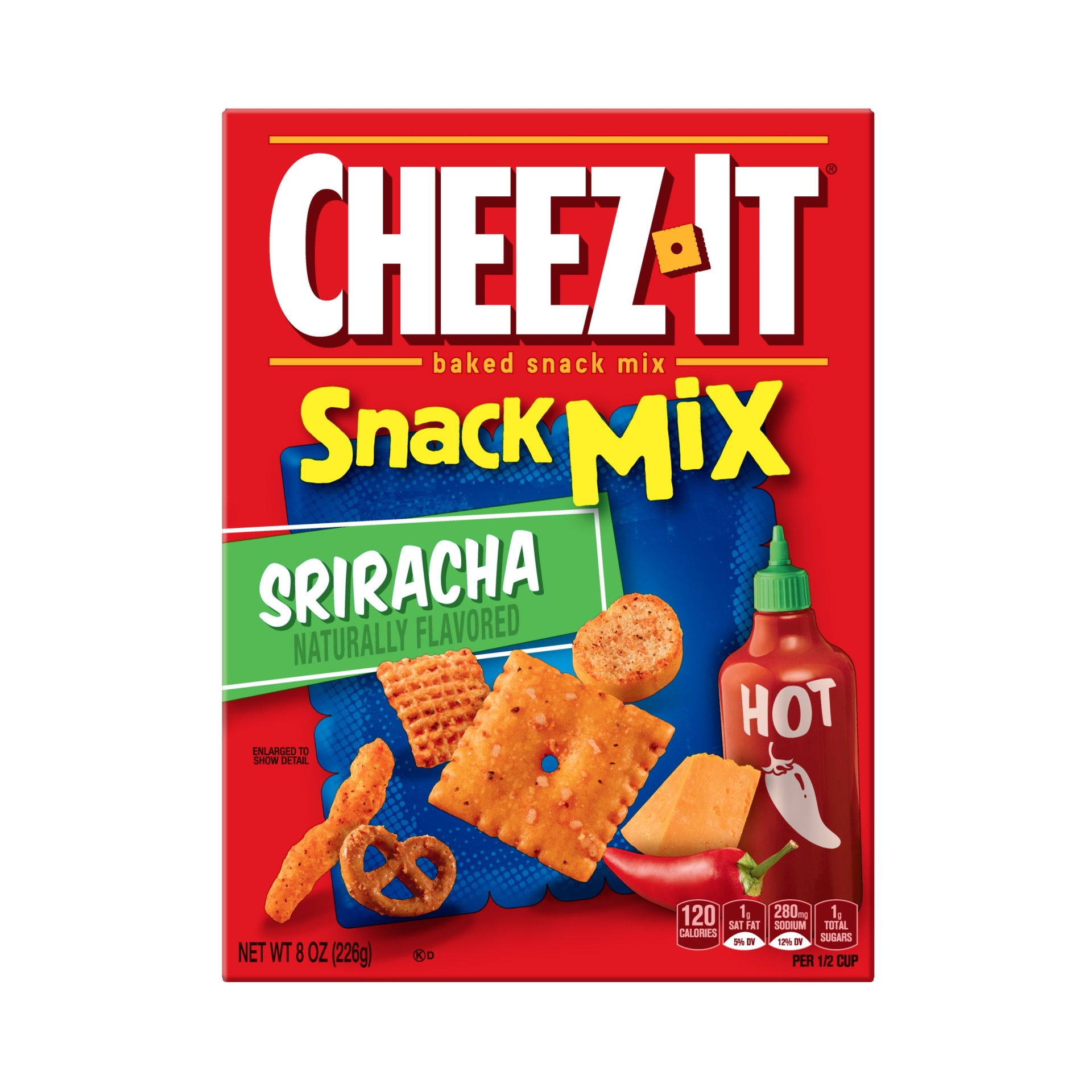 slide 2 of 7, Cheez-It Sriracha Baked Snack Mix, 8 oz