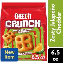 Cheez-It® Crunch Zesty Jalapeno Cheddar Cheese Crackers, 6.5 oz
