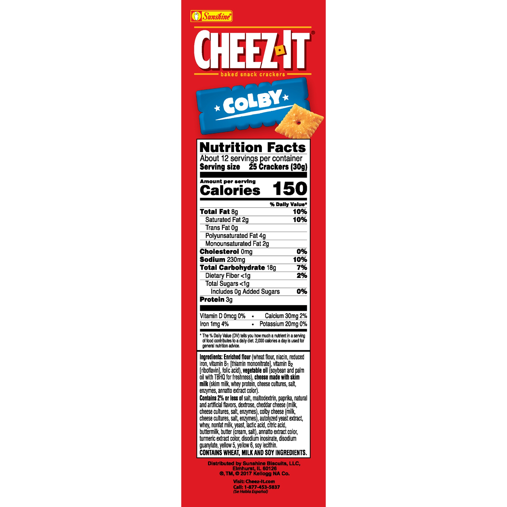 slide 7 of 7, Cheez-It Colby Crackers, 12.4 oz