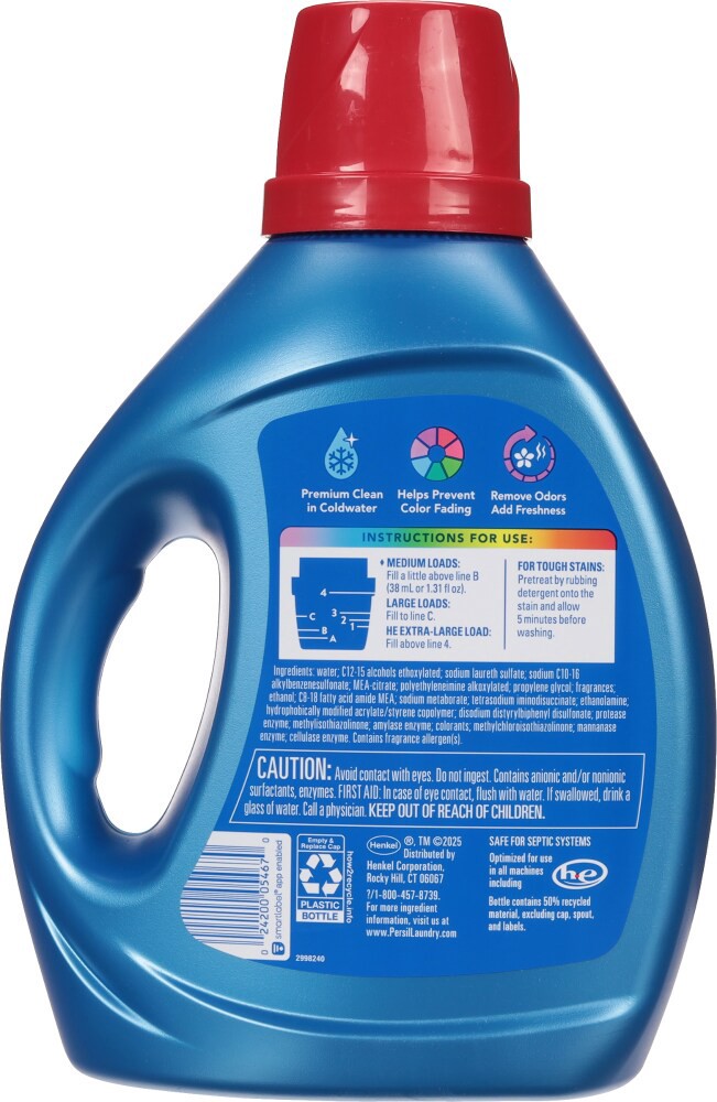 slide 2 of 2, Persil Intense Fresh Everyday Clean Liquid Laundry Detergent, 84 fl oz, 64 loads, 84 fl oz