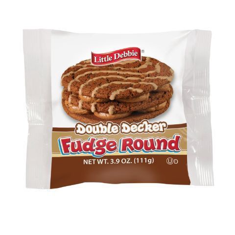 slide 4 of 5, Little Debbie Double Decker Fudge Round, 3.9 oz