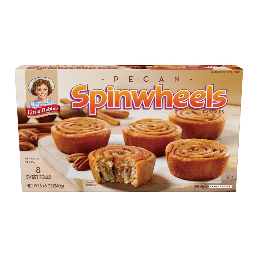 slide 1 of 1, Little Debbie Pecan Spinwheels Sweet Rolls, 8 ct