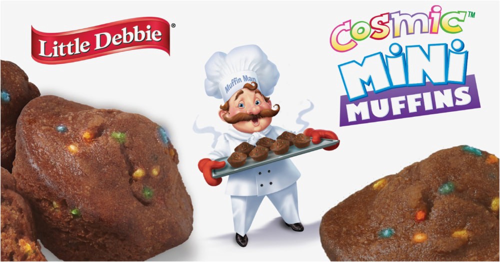 slide 6 of 6, Little Debbie Snack Cakes, Little Debbie Family Pack Mini Muffins (Cosmic), 5 ct