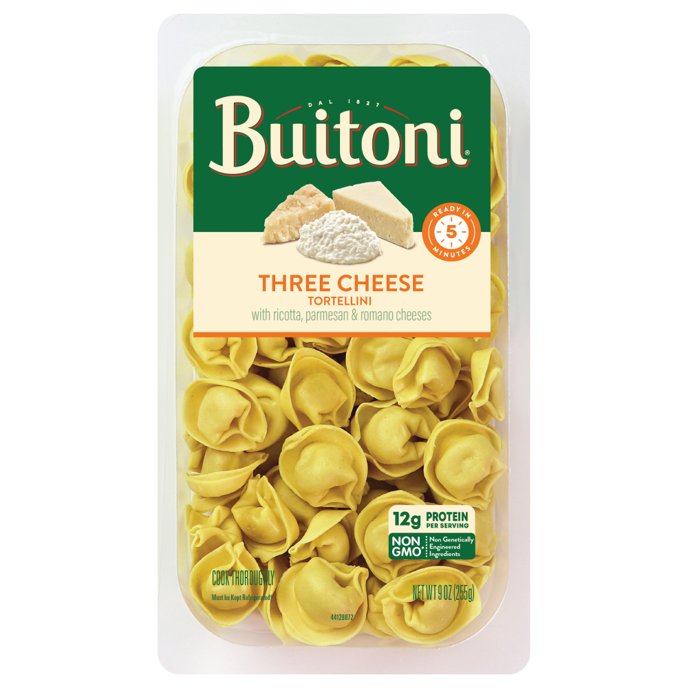 slide 2 of 5, Buitoni Three Cheese Tortellini, Refrigerated Pasta, 9 oz