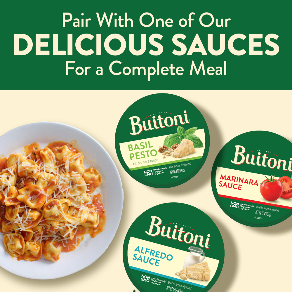 slide 5 of 5, Buitoni Three Cheese Tortellini, Refrigerated Pasta, 9 oz