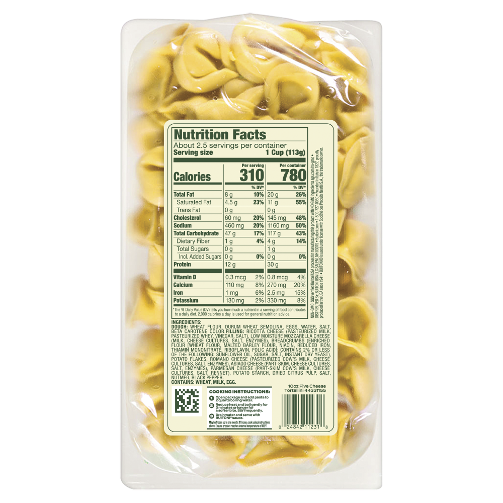 slide 2 of 2, Buitoni Five Cheese Tortellini Refrigerated Pasta 10 Oz, 10 oz