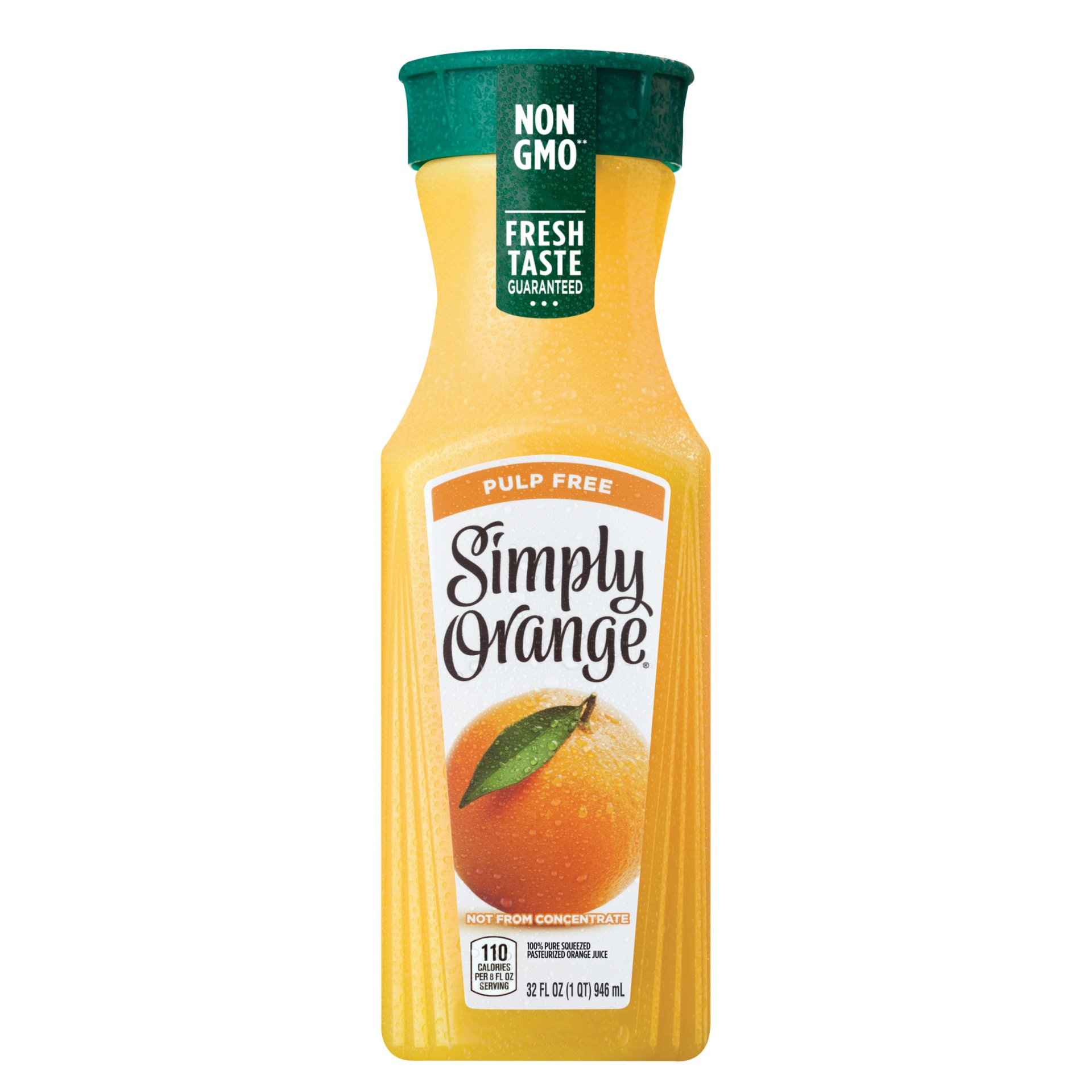 slide 4 of 12, Simply Orange Pulp Free Juice Bottle- 32 fl oz, 32 fl oz