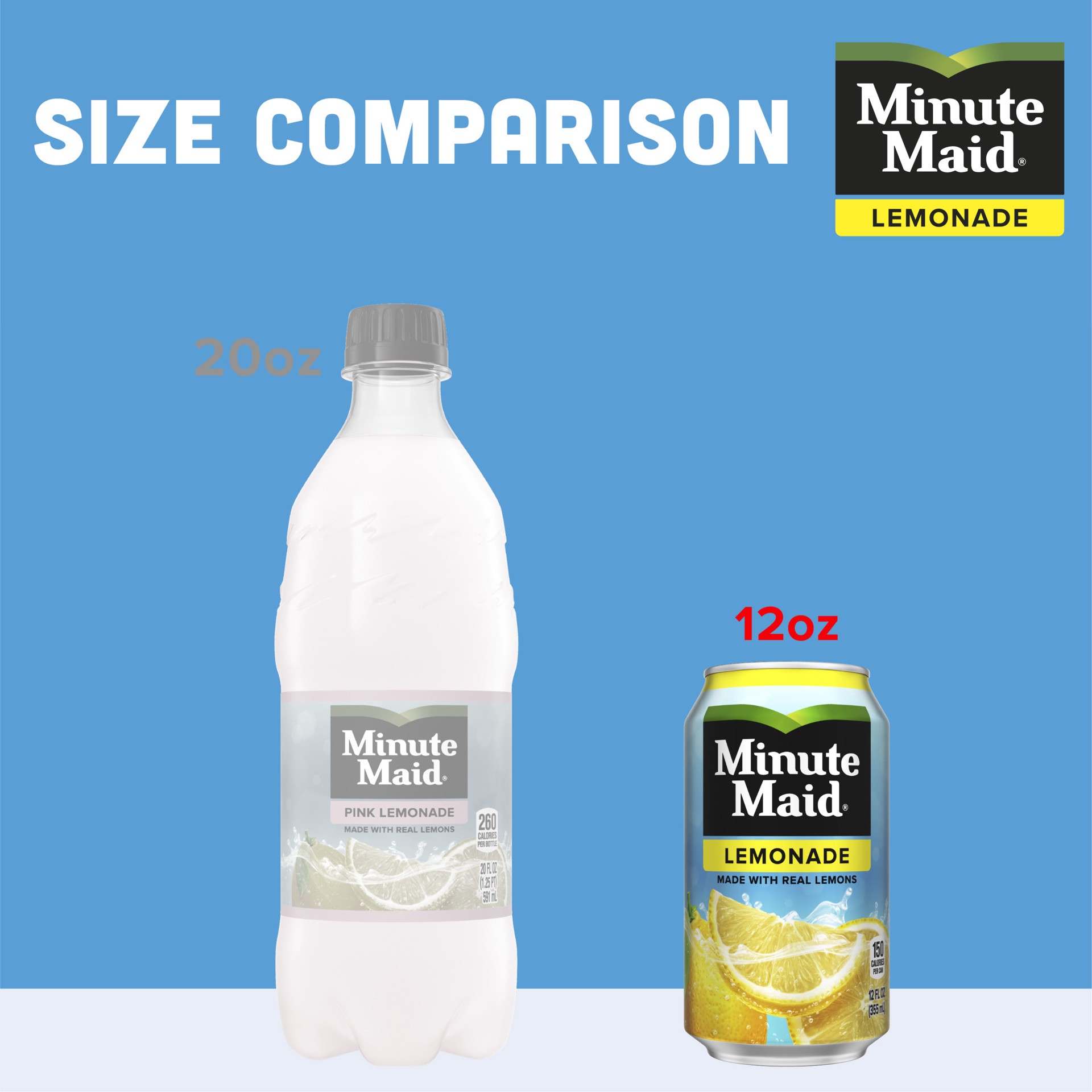 slide 2 of 5, Minute Maid Lemonade Cans, 12 fl oz, 12 Pack, 144 fl oz