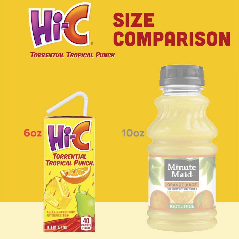 slide 5 of 6, Hi-C Torrential Tropical Punch Cartons, 6 fl oz, 8 Pack, 8 ct