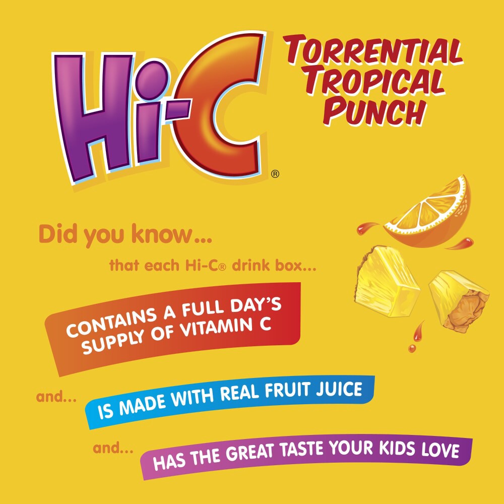 slide 3 of 4, Hi-C Torrential Tropical Punch Cartons, 6 fl oz, 8 Pack, 8 ct