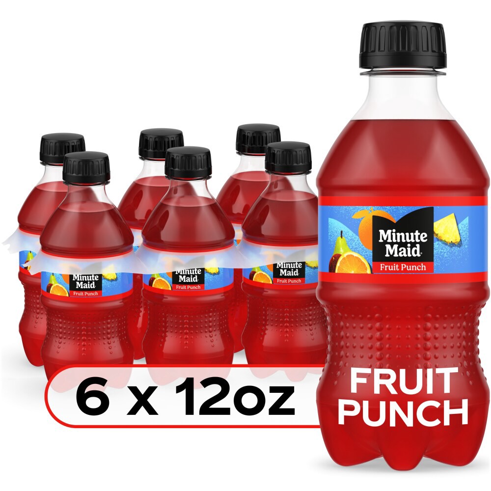 slide 3 of 6, Minute Maid Fruit Punch Juice Drink Bottles, 12 fl oz, 6 Pack, 6 ct