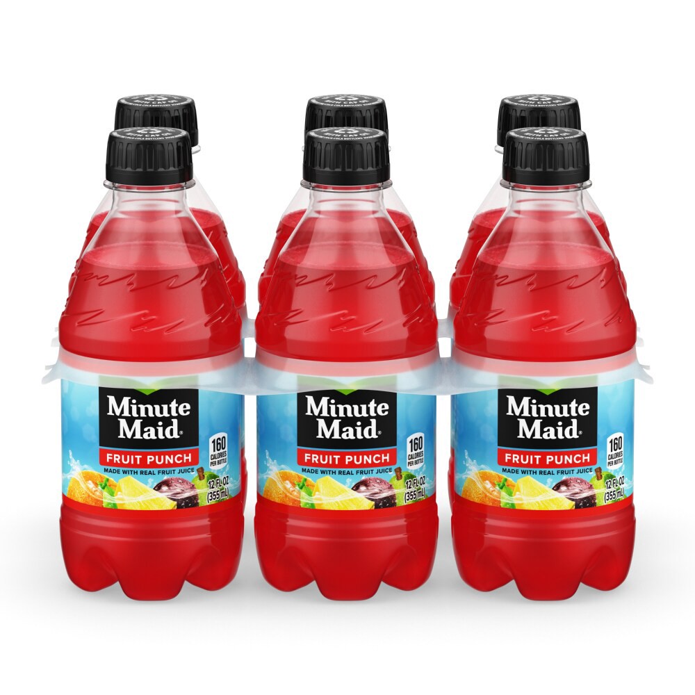 slide 4 of 6, Minute Maid Fruit Punch Juice Drink Bottles, 12 fl oz, 6 Pack, 6 ct