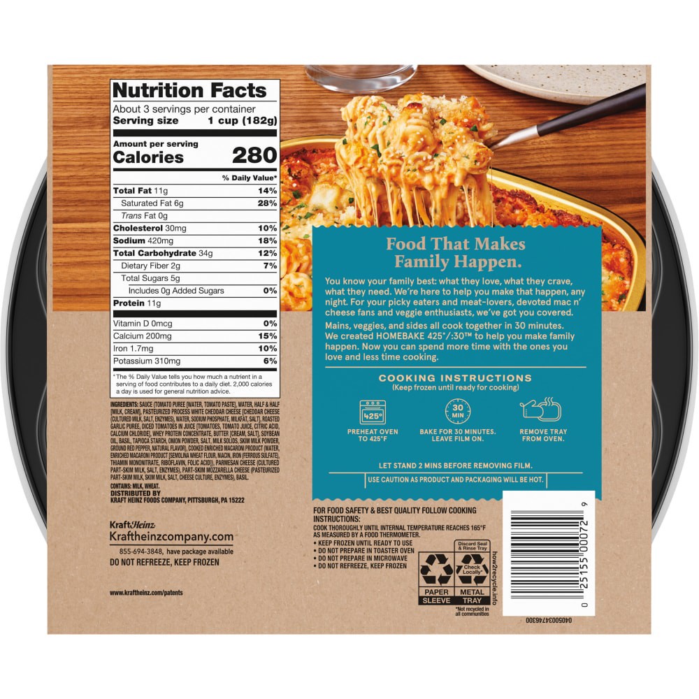 Homebake 425/:30 Creamy Tomato Tuscan Style Pasta Frozen Meals Side Dish 20.6 oz | Shipt