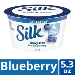 Silk Blueberry Dairy Free, Plant Based Soy Milk Yogurt Alternative, 5.3 OZ Cup