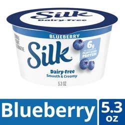 Silk Blueberry Dairy Free, Plant Based Soy Milk Yogurt Alternative, 5.3 OZ Cup