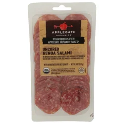 Applegate Organic Uncured Genoa Salami, Sliced