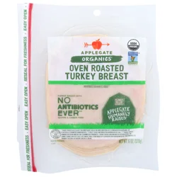 Applegate Organic Oven Roasted Turkey Breast, Sliced
