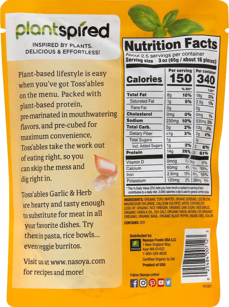 slide 5 of 5, Nasoya Organic Super Firm Tofus, 7 oz