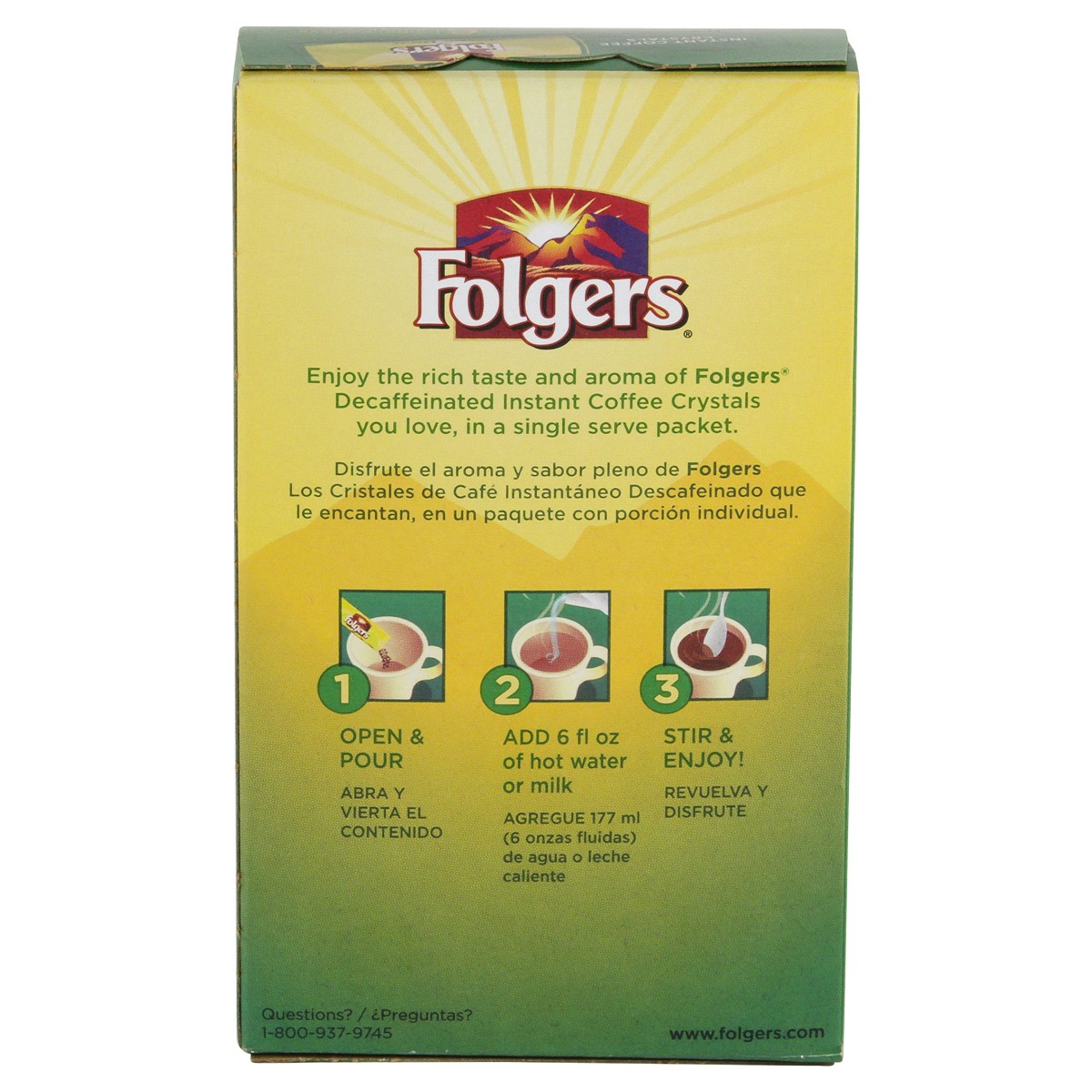 slide 5 of 6, Folgers Inst Coff Clsc Decaf Single Serv - 6 ct, 6 ct