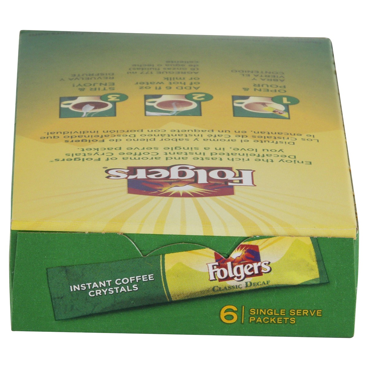 slide 6 of 6, Folgers Inst Coff Clsc Decaf Single Serv - 6 ct, 6 ct