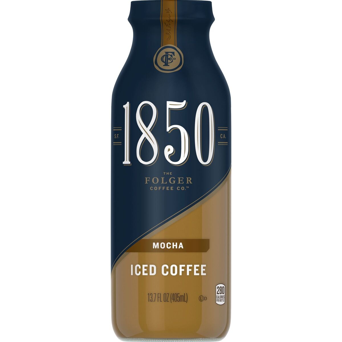 slide 6 of 9, Folgers 1850 Mocha Iced Coffee, 13.7 fl oz