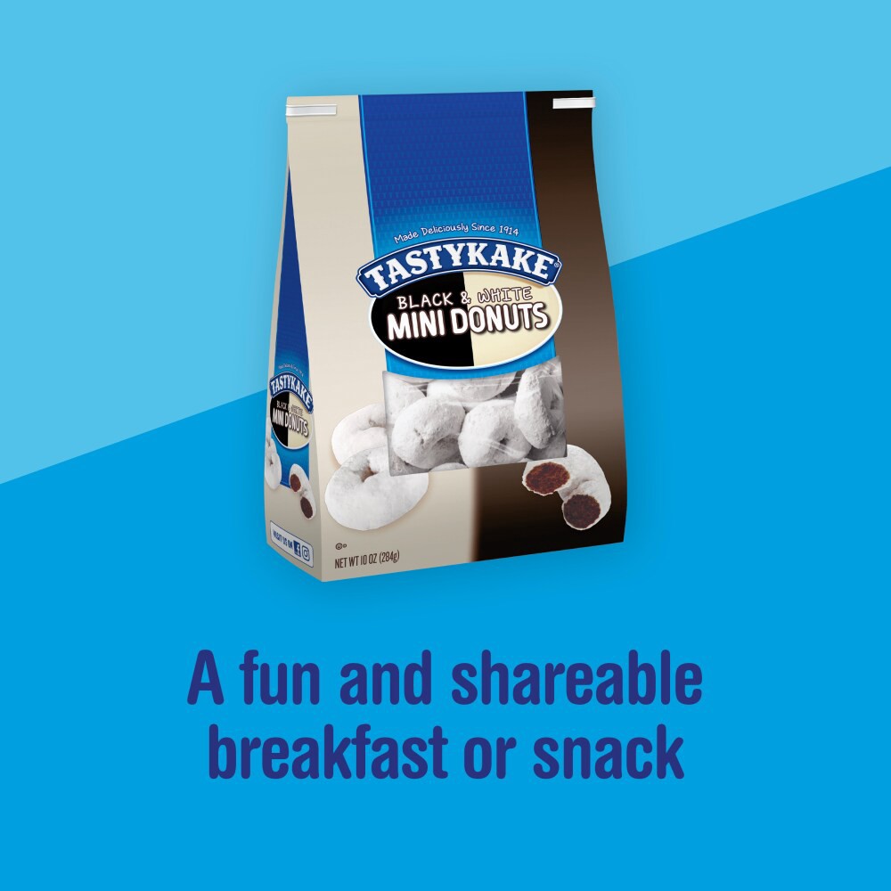 slide 5 of 6, Tastykake Black & White Mini Donuts, Chocolate Donuts, 10 oz Bag, 10 oz