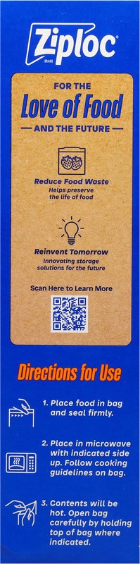 slide 2 of 4, Ziploc Brand Zip’n Steam Food Steamer Bags, Seal Top Closure, 10 count, 10 ct