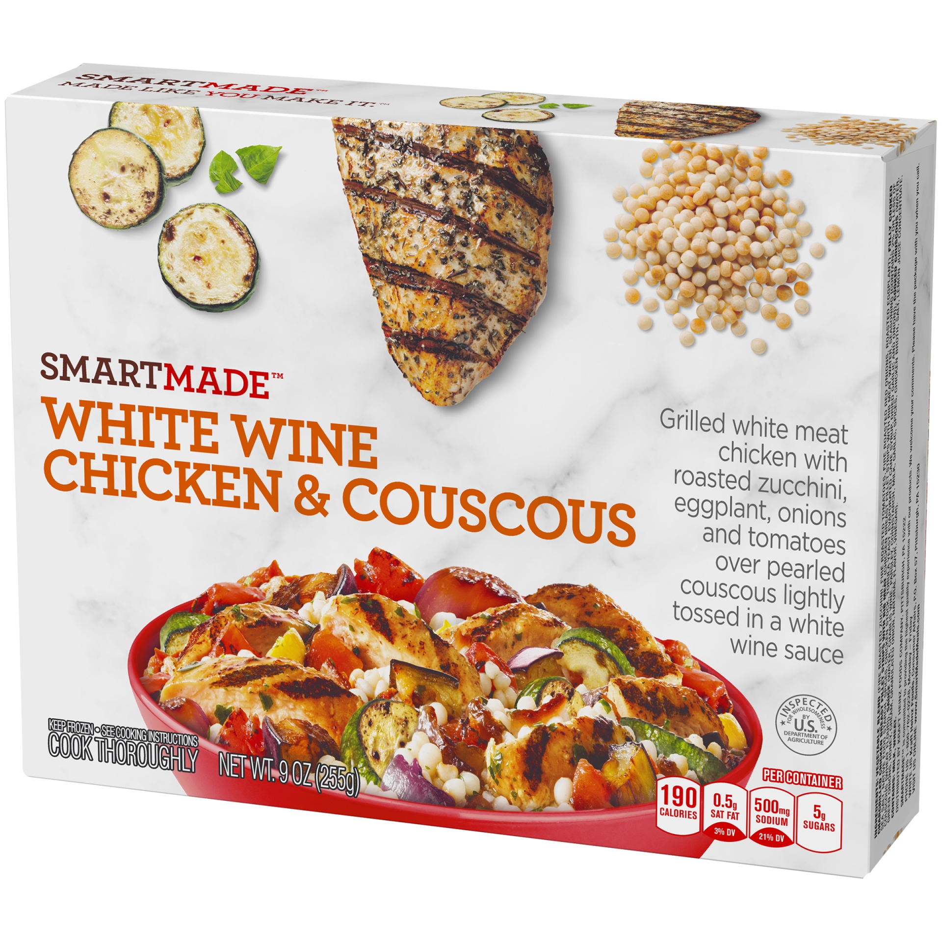 slide 3 of 6, Smart Made White Wine Chicken & Couscous, 9 oz