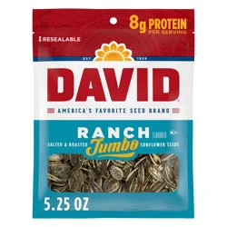DAVID Jumbo Sunflower Seeds, Ranch Flavor, 5.250 OZ