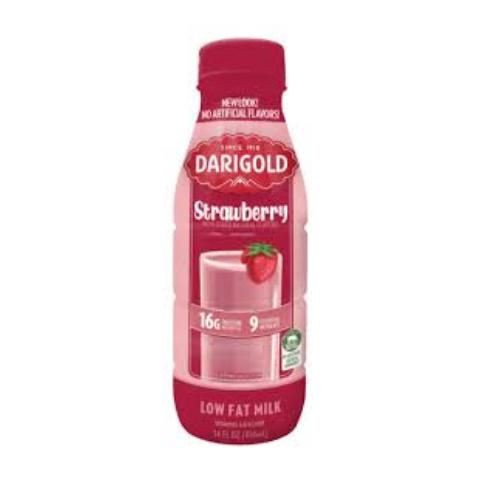 slide 1 of 1, Darigold 1% Strawberry Milk, 14 oz