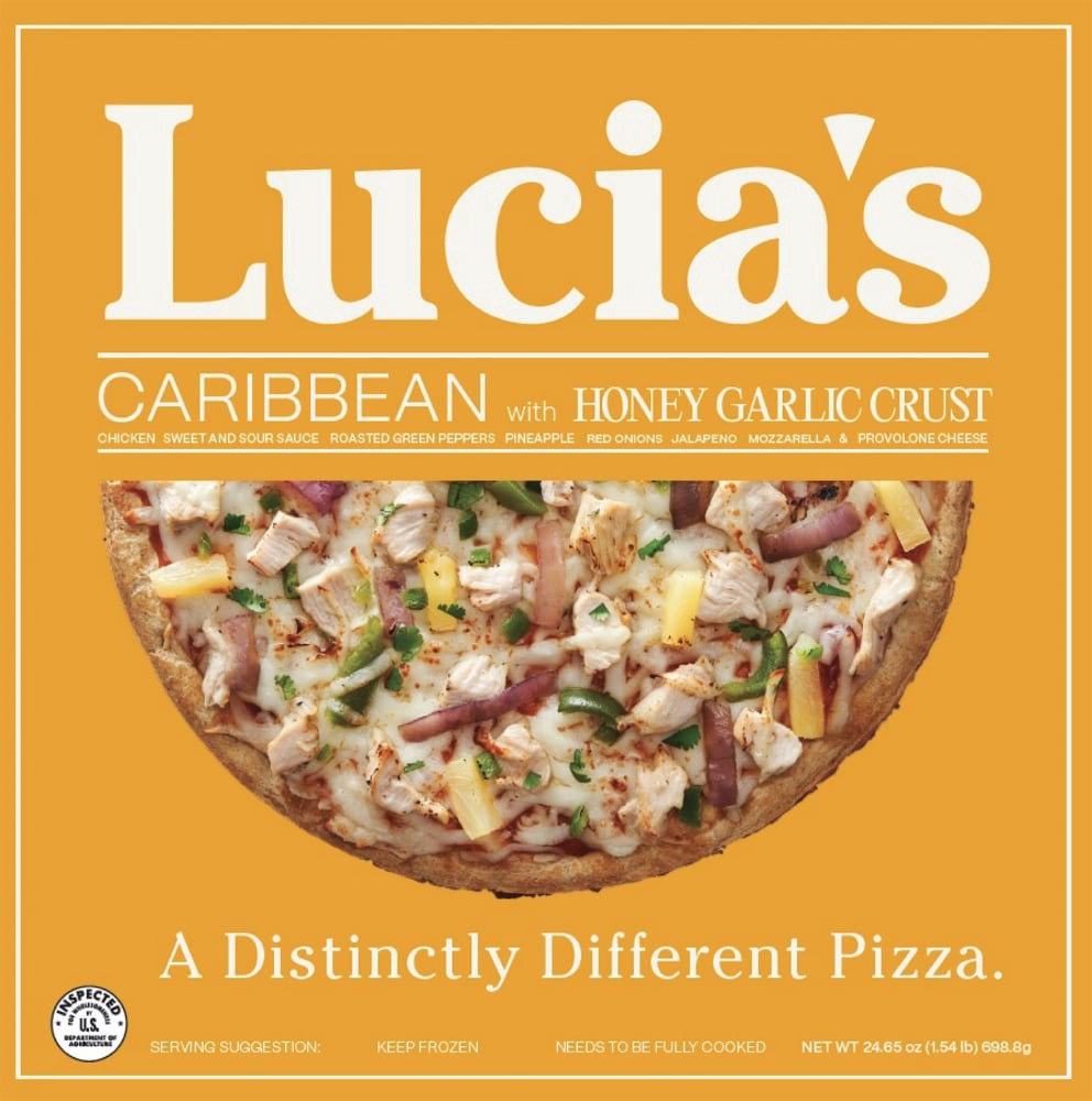 slide 1 of 1, Lucia's Caribbean With Honey Garlic Crust Pizza, 24.65 oz