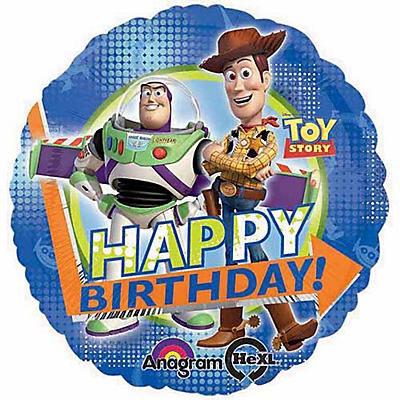 slide 1 of 1, Mylar Balloon Hbd Toy Story, 18 in