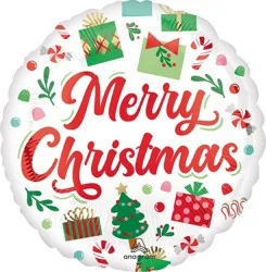 Merry Christmas Helium Filled Balloon