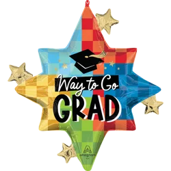 Diploma Check Graduation Oversized Shape Balloon, 29"