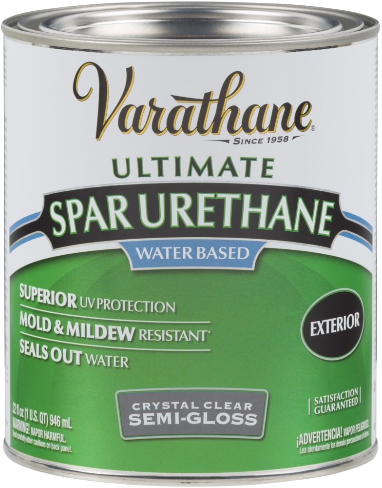 slide 1 of 1, Varathane Ultimate Spar Urethane Water-Based Semi-Gloss Finish - Crystal Clear, 1 qt