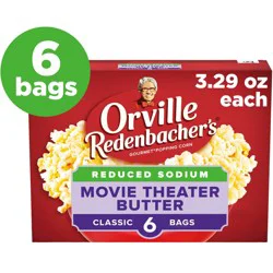 Orville Redenbacher's Reduced Sodium Movie Theater Butter Flavored Microwave Popcorn, 19.74 oz. 6-ct