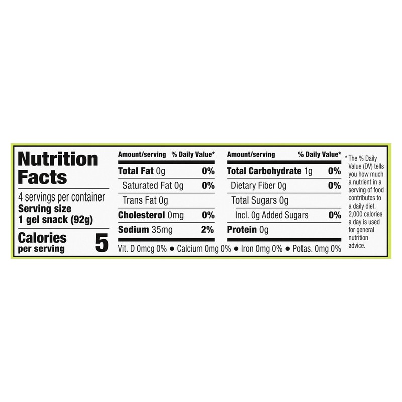 slide 3 of 5, Snack Pack Zero Sugar Lemon Lime Flavored Low Calorie Juicy Gels Cups, 3.25 oz., 4-Count, 13 oz